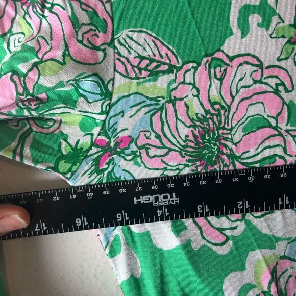 LILLY PULITZER ladies Moana Maxi Dress small green pink Spearmint Blossom hi low - Picture 9 of 12